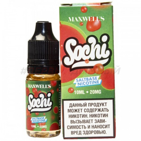 Жидкость Maxwells salt 10ml 20mg (Sochi (Освежающий арбузный лимонад), Light)