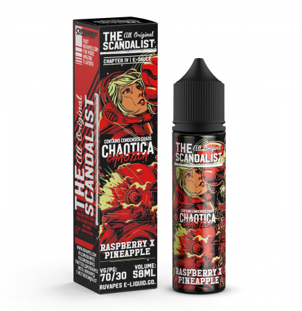 Жидкость The Scandalist 58ml 0mg (Chaotica (Прохладный микс со вкусом малины,ананаса и сахарной ваты))