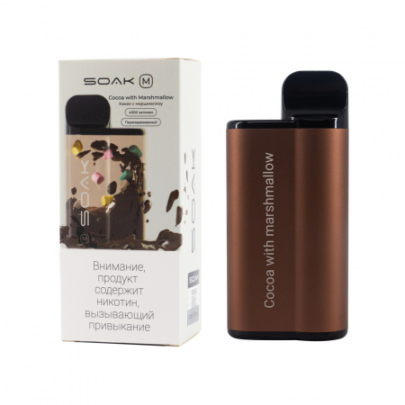 SOAK M 4000тяг (Cocoa with marshmallow (Какао с маршмеллоу), 4000 тяг)