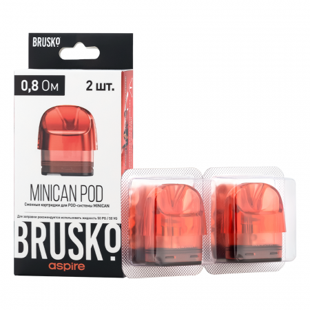 Картридж Brusko Minican 0.8ohm 3ml 1/1 (Красный)