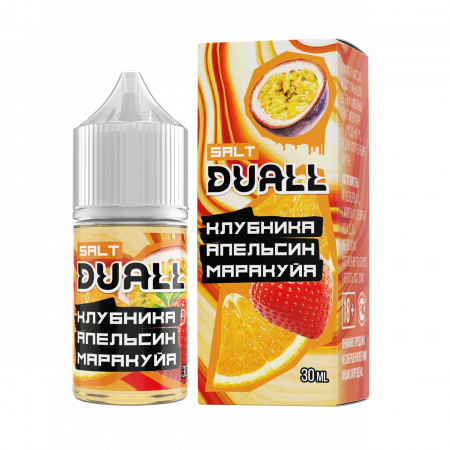 Жидкость Duall salt 30ml LIGHT 20mg (Клубника Апельсин Маракуйя, Light)